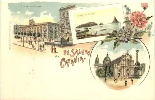 Un Saluto da Catania - Litho -781452