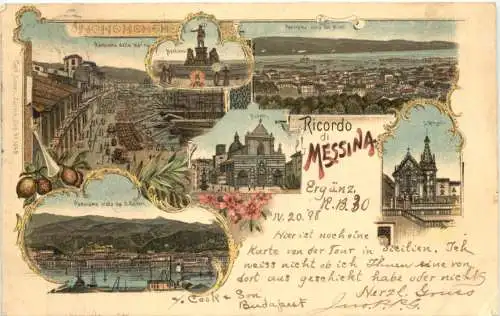 Ricordo di Messina - Litho - Verlag Carl Künzli -781548