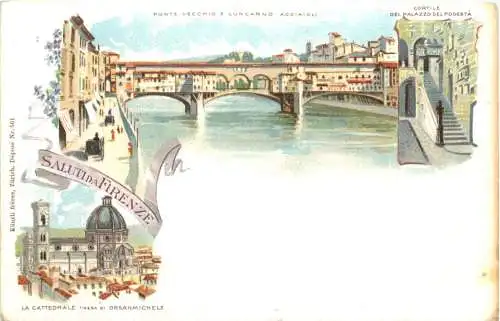 Saluti da Firenze - Litho -781500