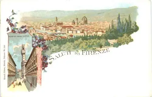 Saluti da Firenze - Litho -781490