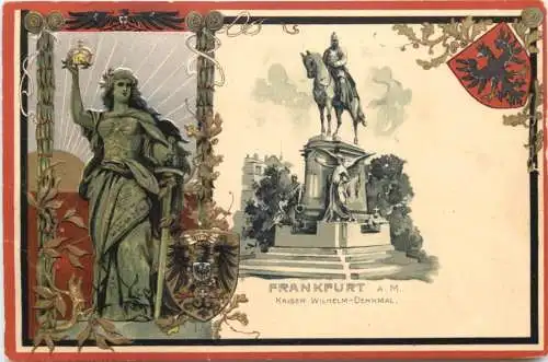 Frankfurt - Litho - Prägekarte -781628