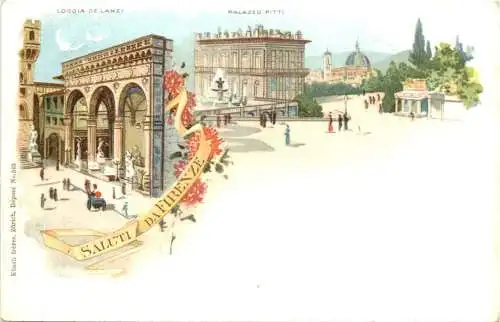 Saluti da Firenze - Litho -781510