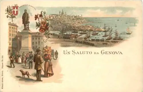 Un Saluto da Genova - Litho - Verlag Carl Künzli -781506