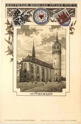 Wittenberg - Litho - Prägekarte -781630