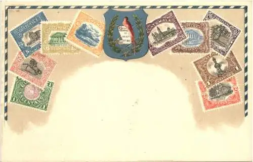 Briefmarken Guatemala - Litho Prägekarte -781694