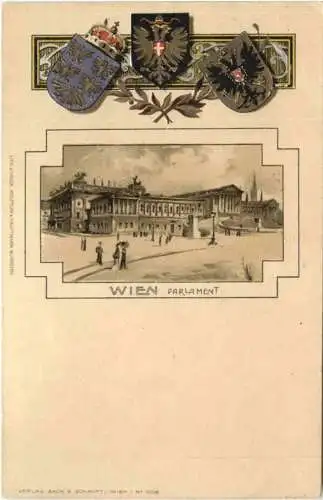 Wien - Litho Prägekarte -781664