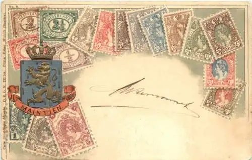 Briefmarken Nederland - Litho Prägekarte -781684