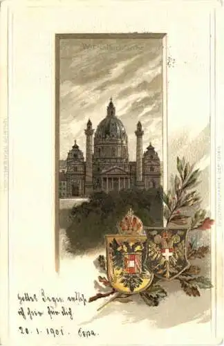 Wien - Litho Prägekarte -781668