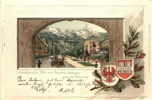 Innsbruck - Litho Prägekarte -781642