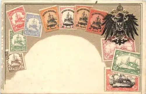 Briefmarken Deutsch Afrika - Litho Prägekarte -781688