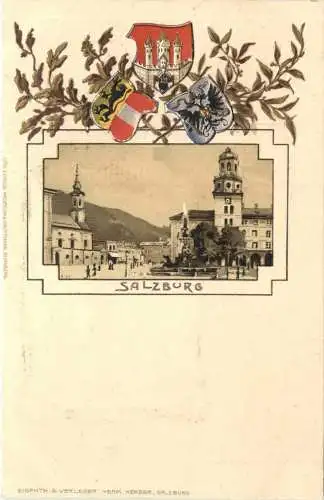 Salzburg - Litho Prägekarte -781662