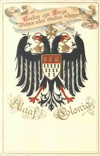 Köln - Alaaf Colonia - Litho - Prägekarte -781814