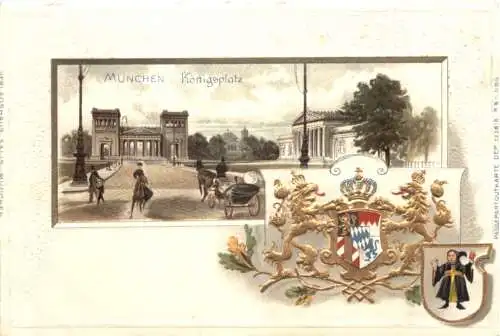 Gruss aus München - Litho Prägekarte -781656