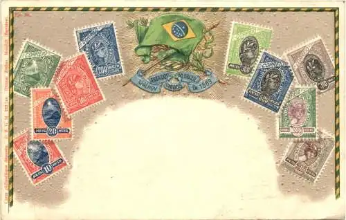 Briefmarken Brasilien - Litho Prägekarte -781696