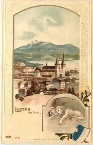 Luzern - Litho Prägekarte -781716