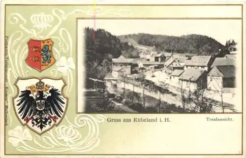 Gruss aus Rübeland - Litho Prägekarte -781672