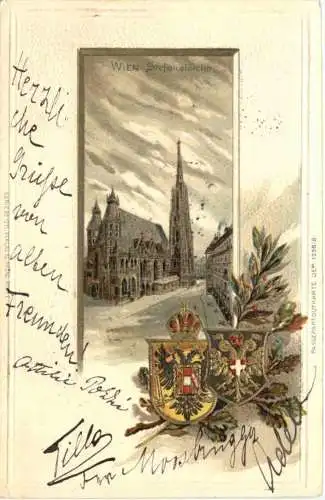 Wien - Litho Prägekarte -781670