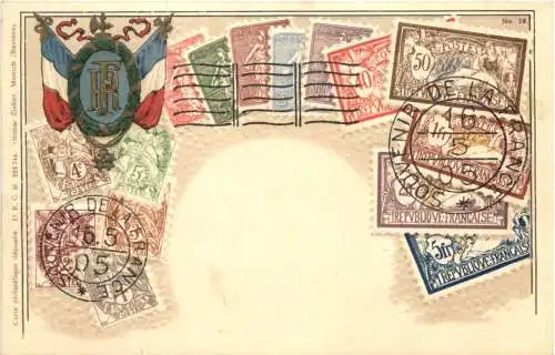 Briefmarken Frankreich - Litho Prägekarte -781690