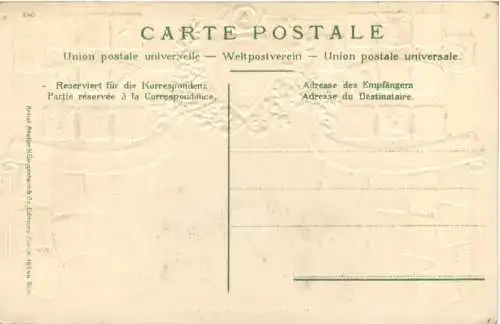 Basel - Strassburgerdenkmal - Litho Prägekarte -781706