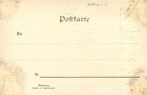 Deutscher Gruss Wappen - Litho Prägekarte -781810