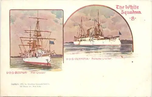 USS Olympia Protected Cruiser - USS Boston Prot Cruiser -781868