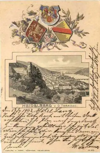 Heidelberg - Litho Prägekarte -781934