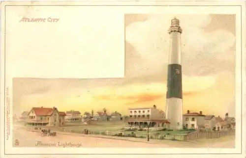 Atlantic City - Lighthouse - Litho -781948