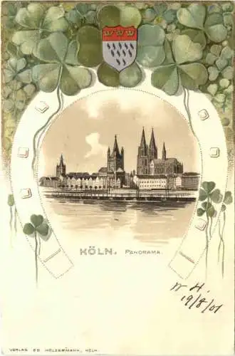 Köln - Litho Prägekarte -781964