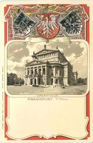 Frankfurt a. Main - Litho Prägekarte -781922