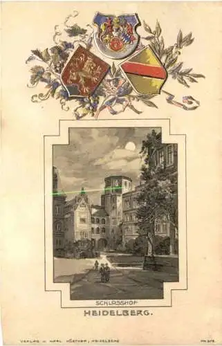 Heidelberg - Litho Prägekarte -781932