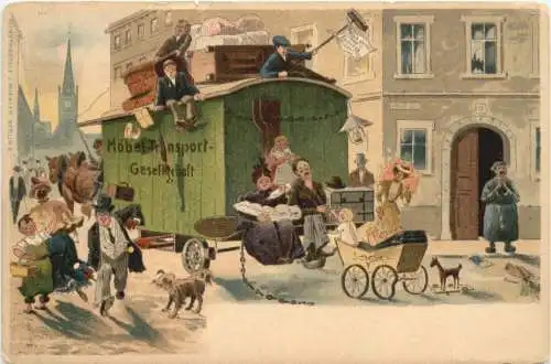 Möbel Transport - Umzug - Litho -781910