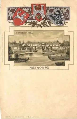 Hannover - Litho Prägekarte -781930