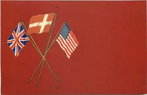 Danmark USA Great Britain Flags -782006