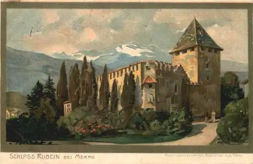 Meran - Schloss Rubein - Litho -782128