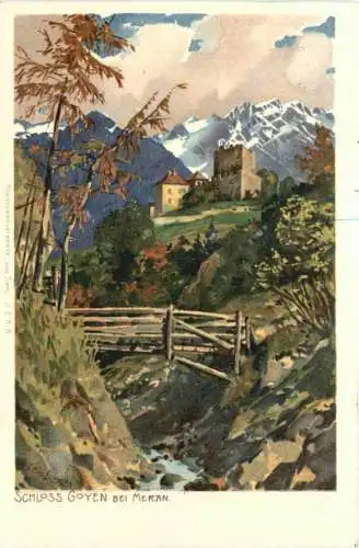 Meran - Schloss Goyen - Künstler Zemo Diemer - Litho -782132