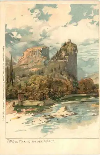 Arco - PArtie an der Sarca - Litho -782156