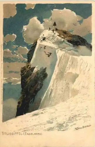 Titlisgipfel Engelberg - Künstler Zemo Diemer - Litho -782140