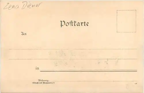 Dresden - Theodor Körner Denkmal - Künstler Zemo Diemer - Litho -782180