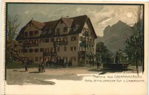 Oberammergau - Hotel Wittelsbacher Hof - Künstler Zemo Diemer - Litho -782150