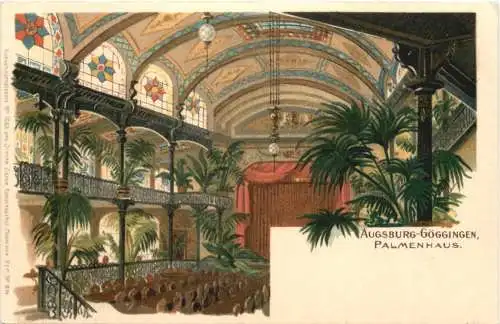 Augsburg Göggingen Palmenhaus - Litho -782200