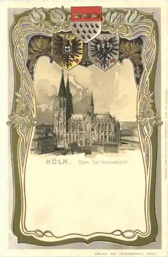 Köln - Litho Prägekarte -782438