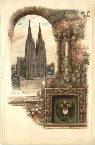 Cöln - Litho Prägekarte -782434