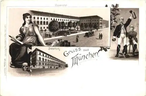 Gruss aus München - Studentika - Litho -782454