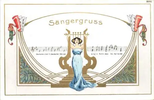 Sängergruss - Harfe -782306
