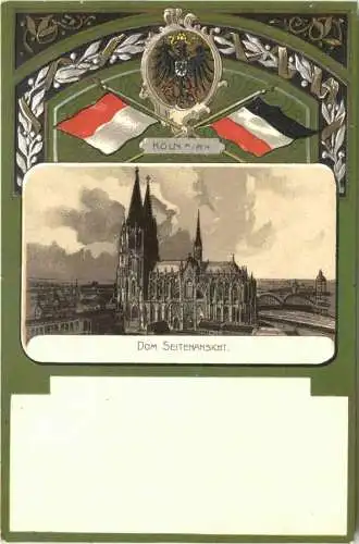 Köln - Litho Prägekarte -782436