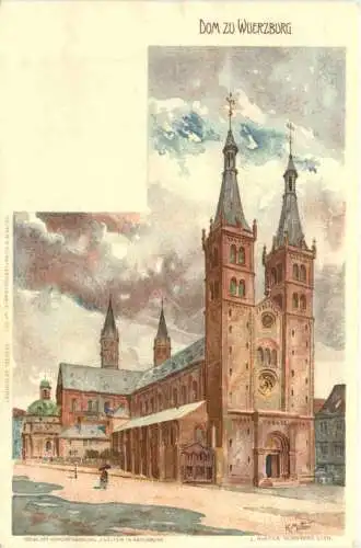 Dom zu Würzburg - Künstler K. Mutter - Litho -782422