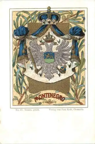 Montevideo - Wappen - Litho -782442