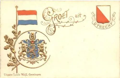 Groet uit Utrecht - Litho - Prägekarte -782460