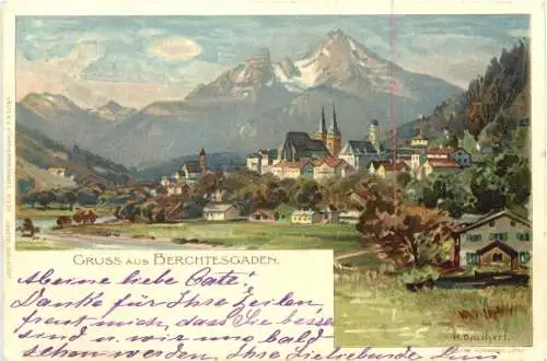 Gruss aus Berchtesgaden - Künstler H Deuchert - Litho -782430