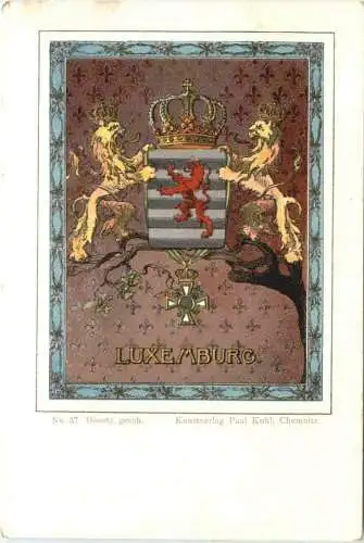 Luxemburg - Wappen - Litho -782446